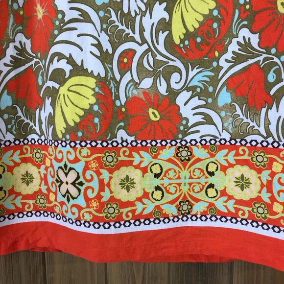 Cato Woman Multicolored Floral Linen Rayon Blend A-line Skirt Side Zip Size 16W - Picture 6 of 16